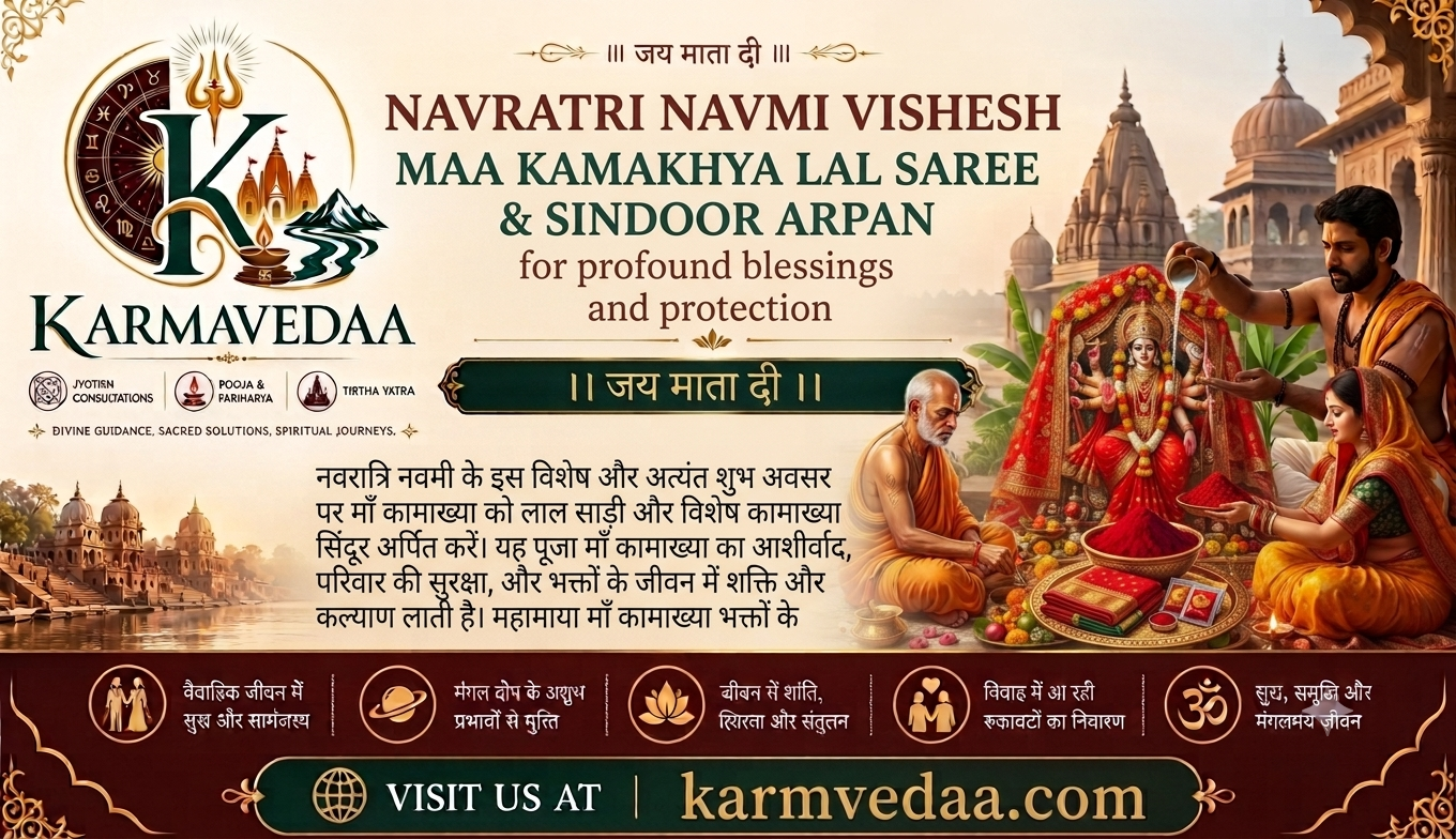 Navratri Navmi Vishesh — Maa Kamakhya Lal Saree & Sindoor Arpan